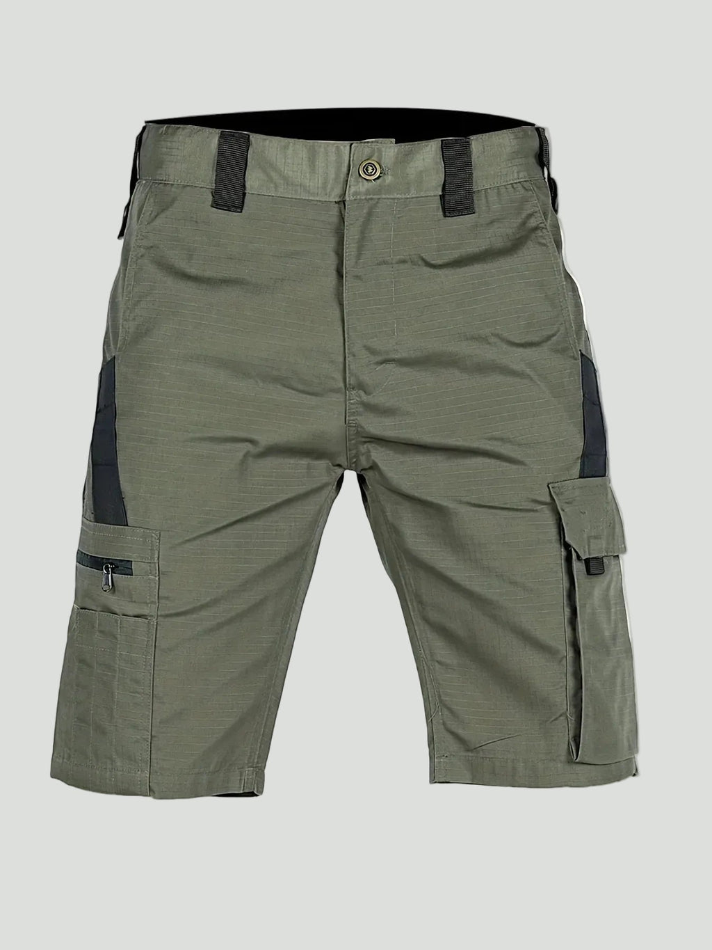 Herren Ripstop-Cargo-Shorts – lange Shorts mit Reißverschlusstasche