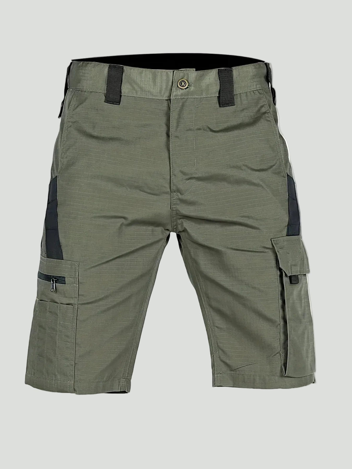 Herren Ripstop-Cargo-Shorts – lange Shorts mit Reißverschlusstasche