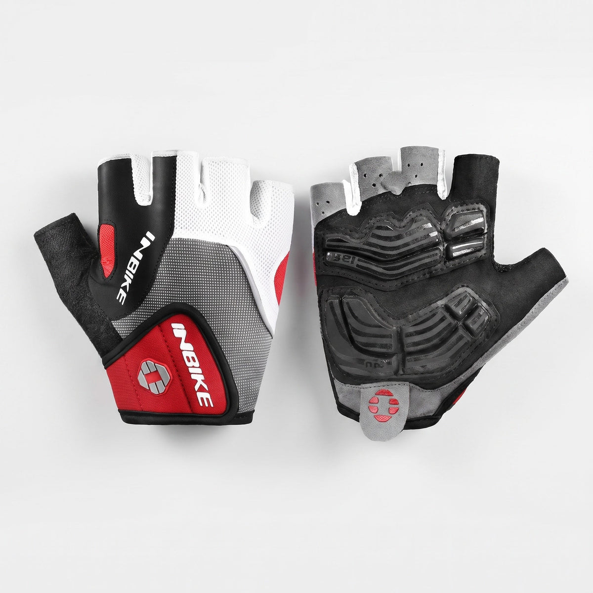 Fingerlose Radhandschuhe mit Gel-Polsterung und Reflektorbesatz