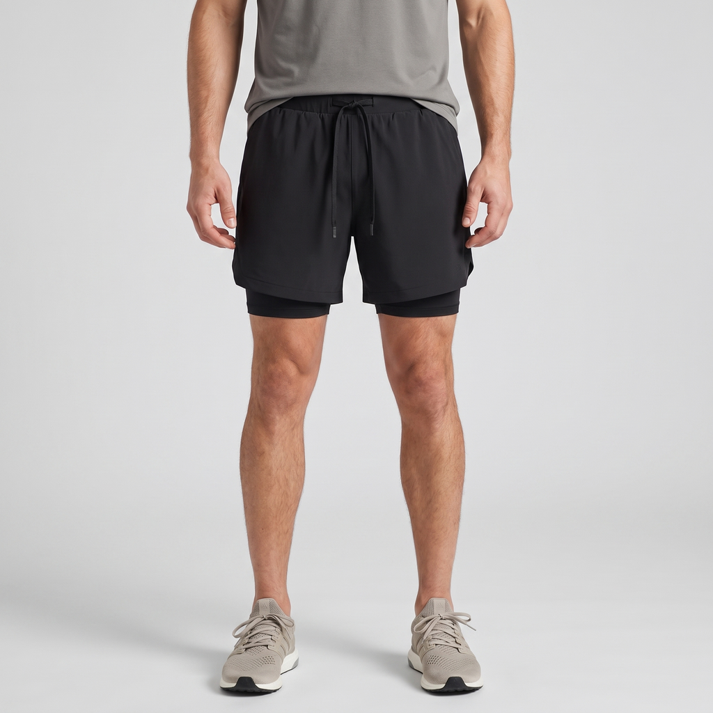 Herren Laufshorts 2-in-1 mit Innenslip und Handytasche