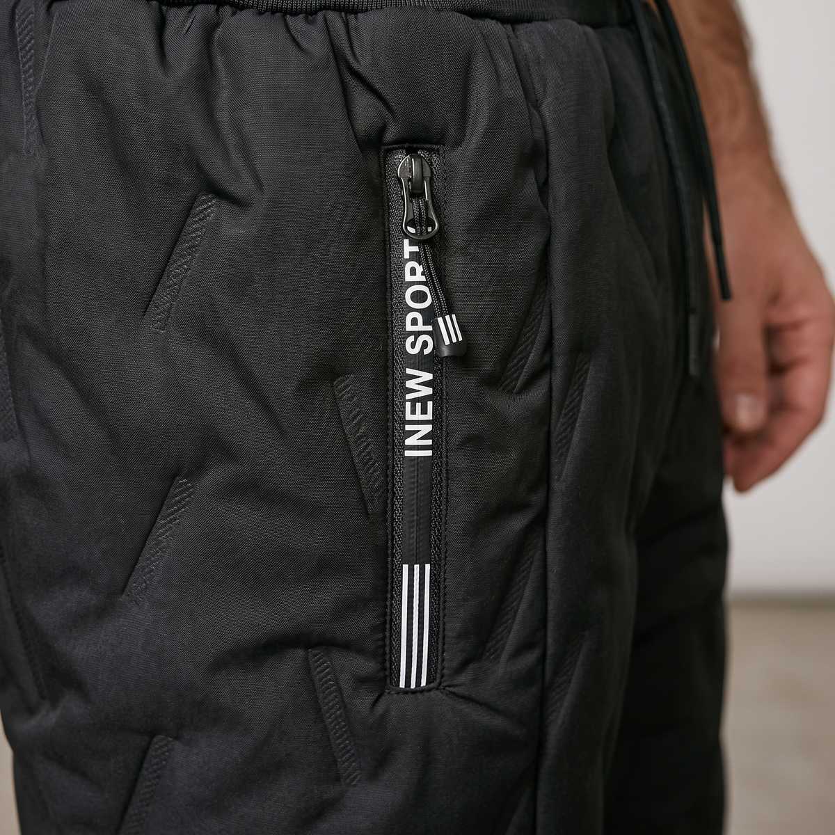 Herren fleecegefütterte Hose – Sherpa Thermo-Jogger für den Winter