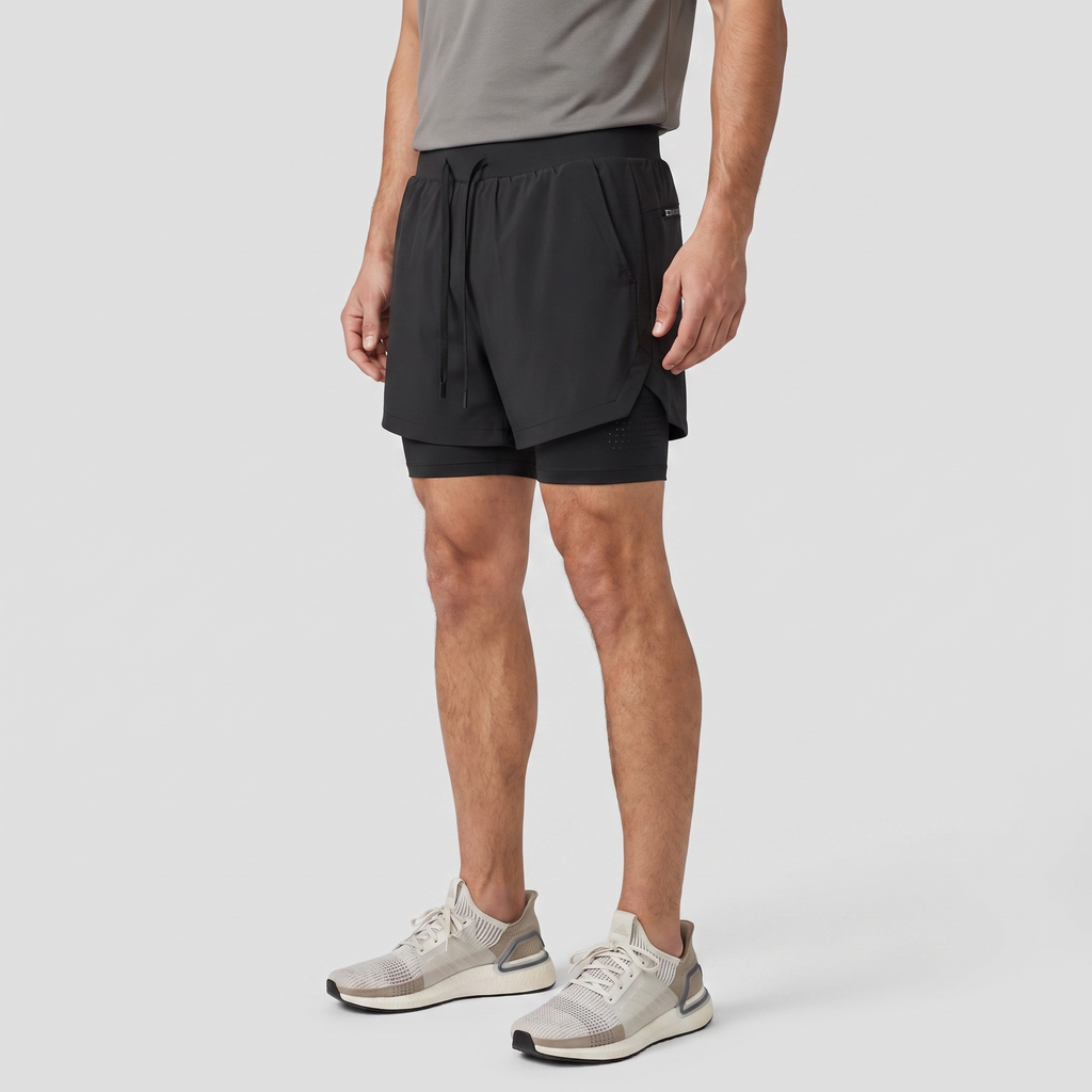 Herren Laufshorts 2-in-1 mit Innenslip und Handytasche