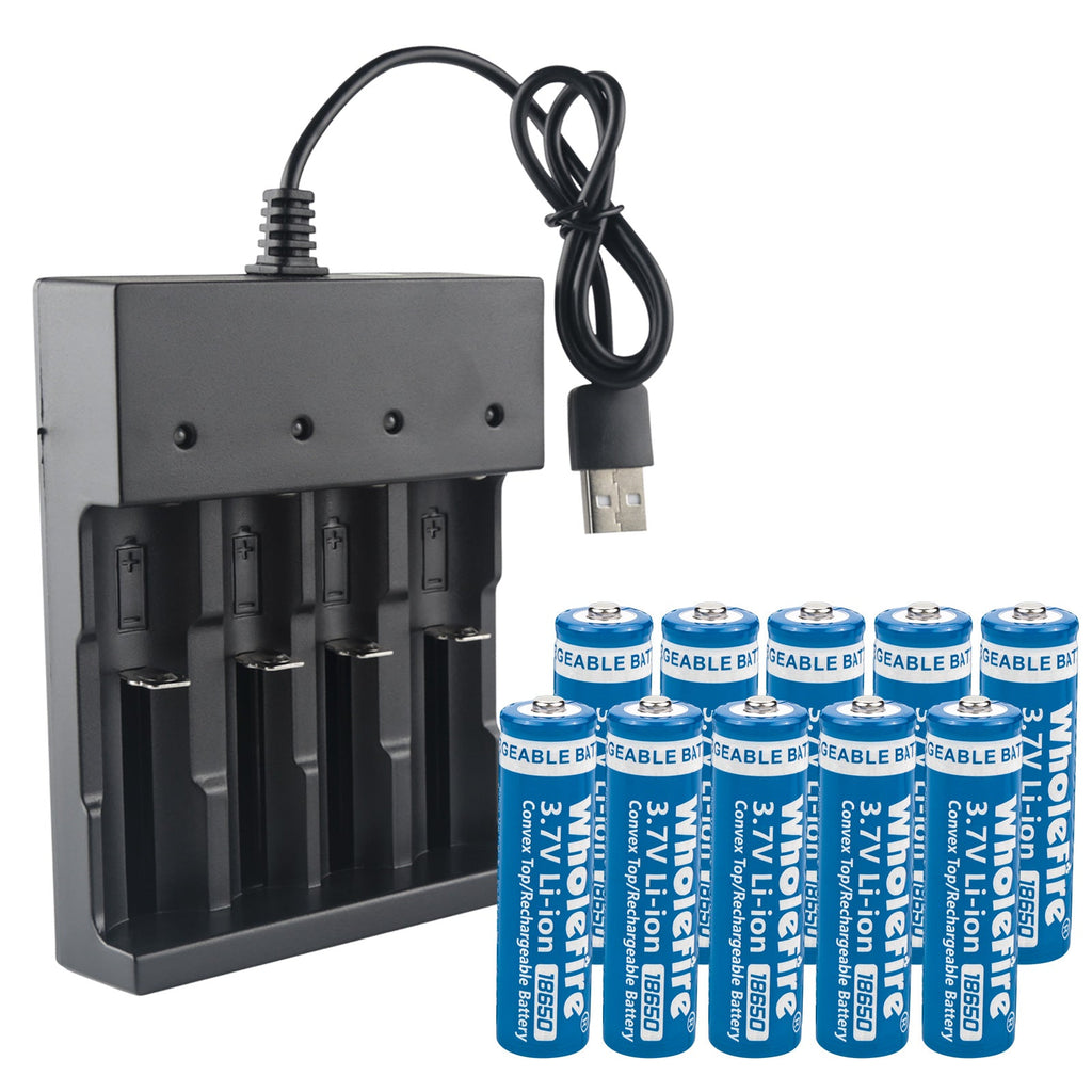18650 Li-Ion 3,7V wiederaufladbare Akkus – 5000mAh Hochkapazität (2er-Set)