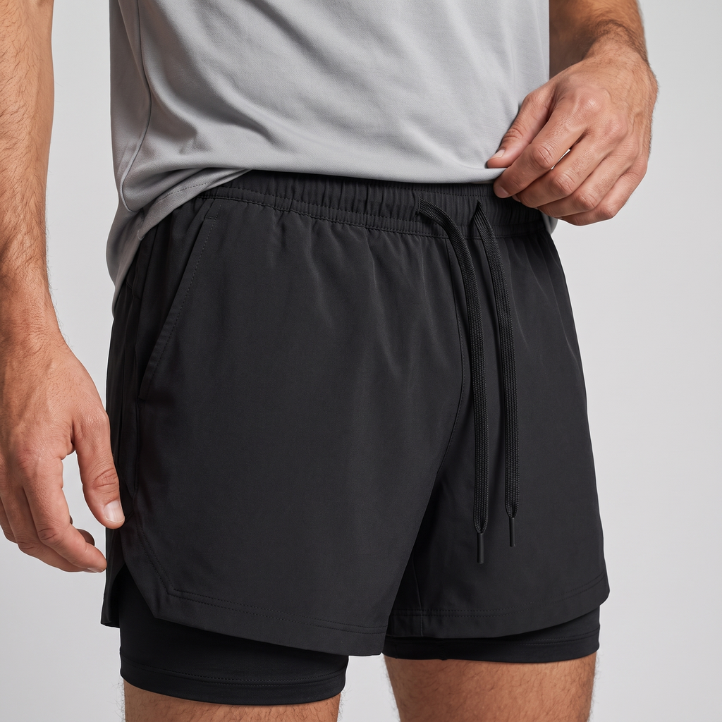 Herren Laufshorts 2-in-1 mit Innenslip und Handytasche
