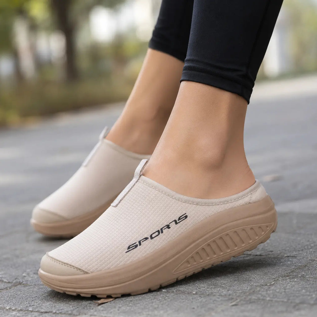 Damen-Komfort-Slip-on-Hausschuhe mit geschlossener Zehenpartie
