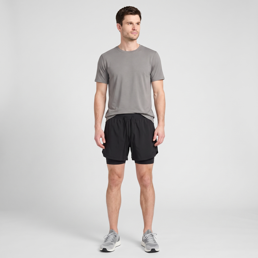 Herren Laufshorts 2-in-1 mit Innenslip und Handytasche