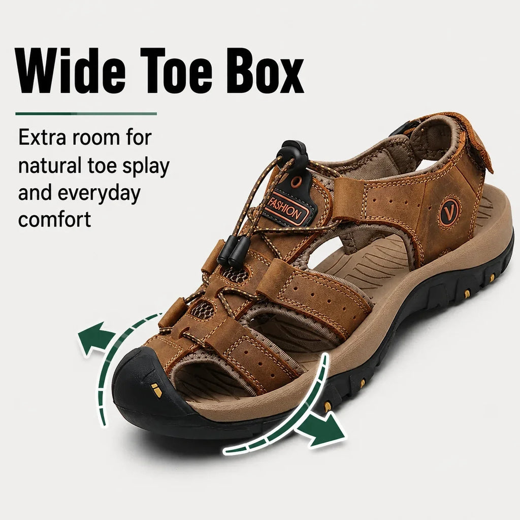 Herren-Komfortsandalen mit verstellbaren Riemen