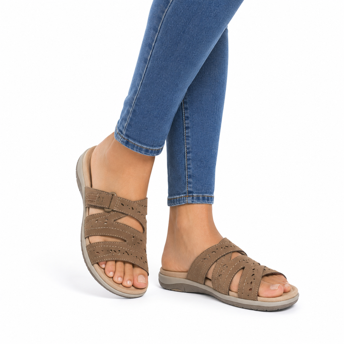 Damen-Sommer-Komfortsandalen mit weicher, verstellbarer Sohle