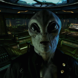 Realistische Alien-Latexmaske