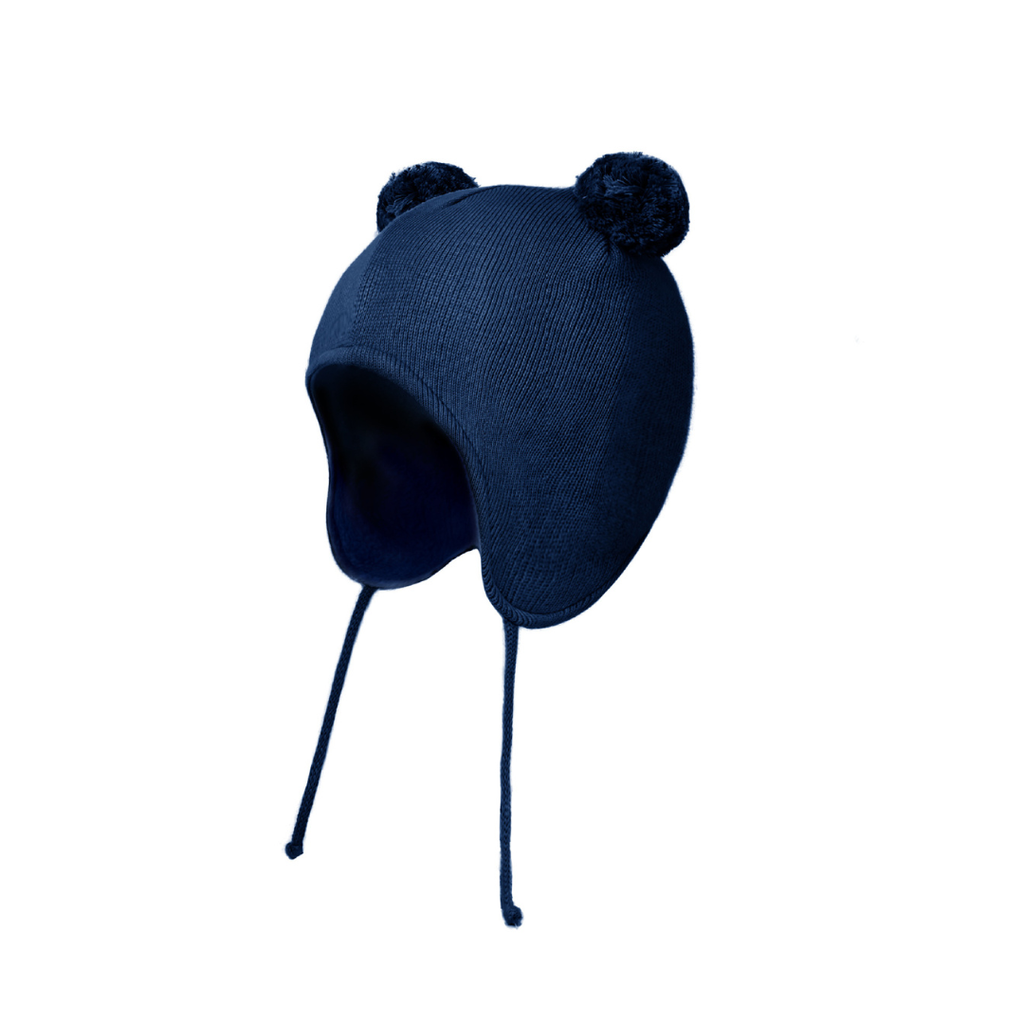 Mütze mit Ohrenklappen & Fleecefutter für Babys – BearHug Knit