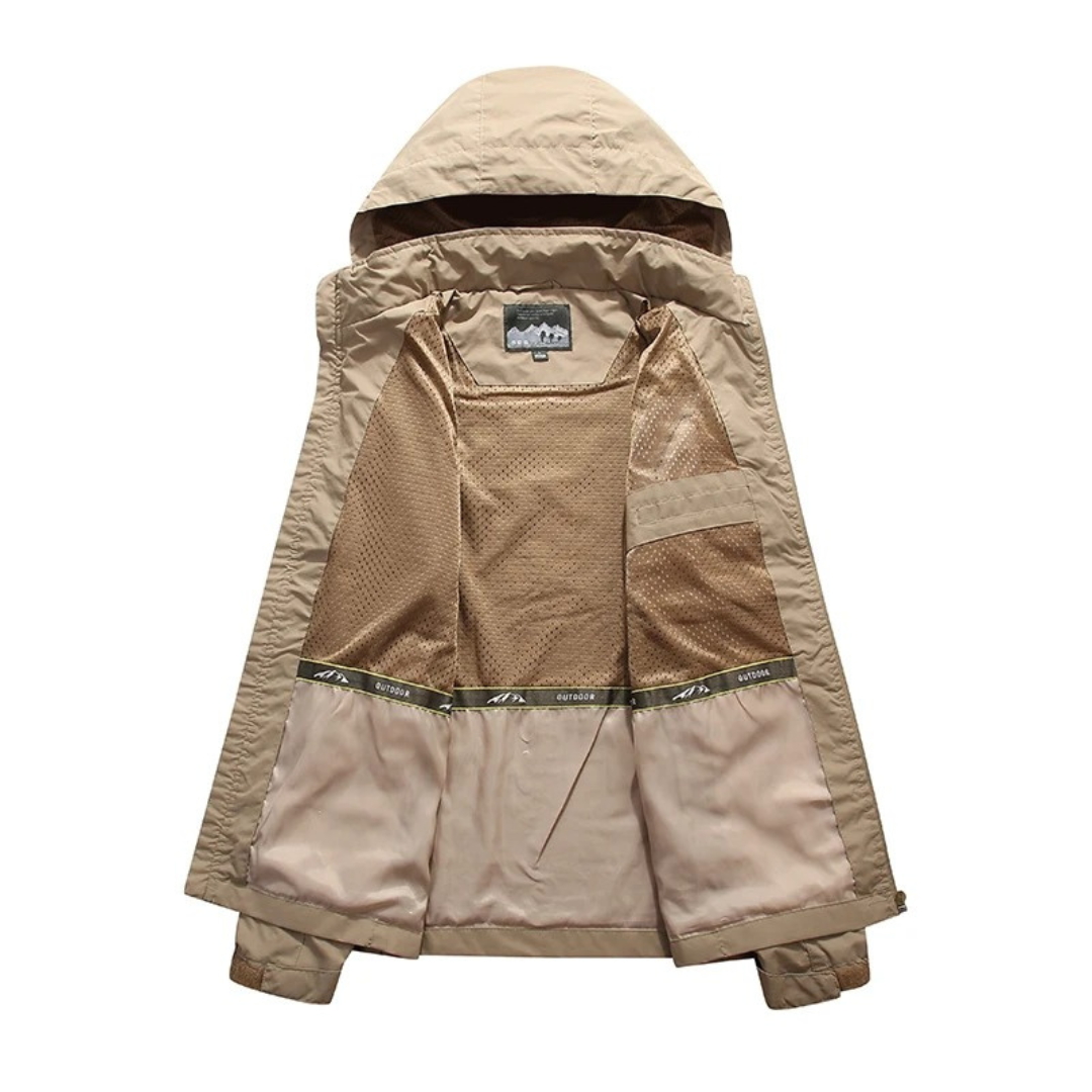 Wasserdichte Softshell-Taktikjacke für Herren – Outdoorjacke mit Kapuze