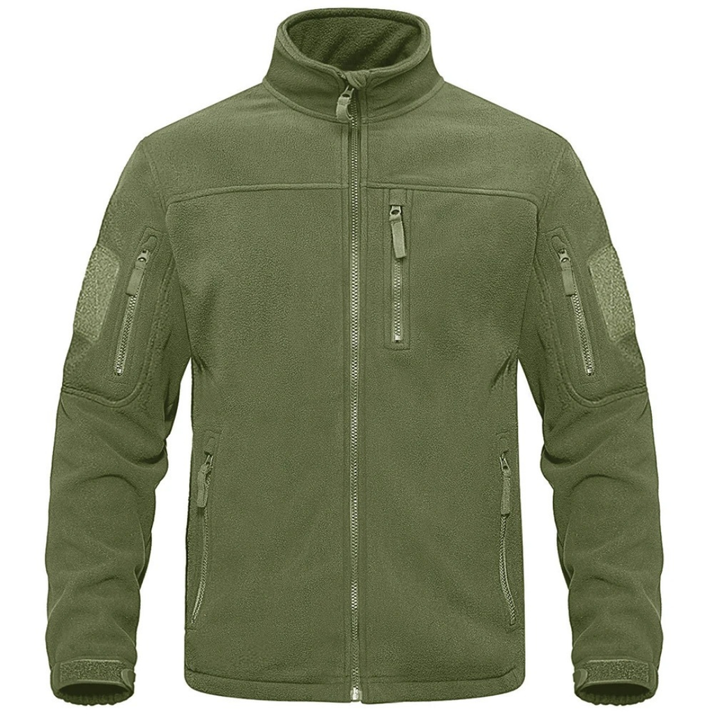 Herren Thermo-Fleecejacke – Taktische Outdoorjacke mit Reißverschluss