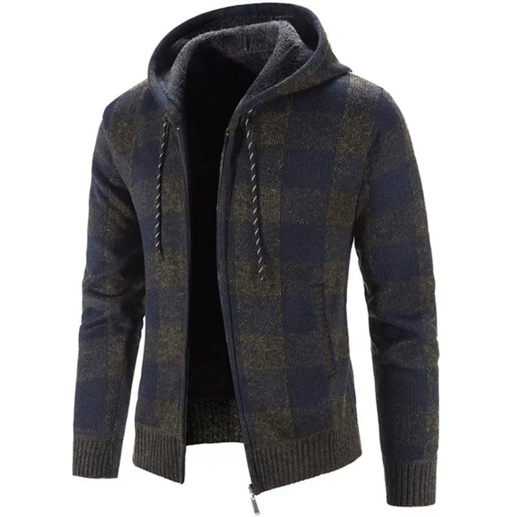 Flanell Pullover mit Fleecefutter & Kapuze – NordHaven Check Jacket