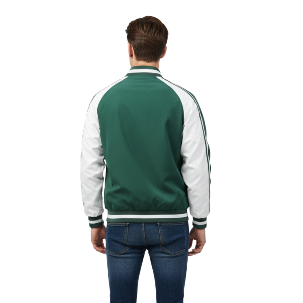 Herren Retro-Trackjacke mit Streifen – Klassische Sportjacke mit Reißverschluss