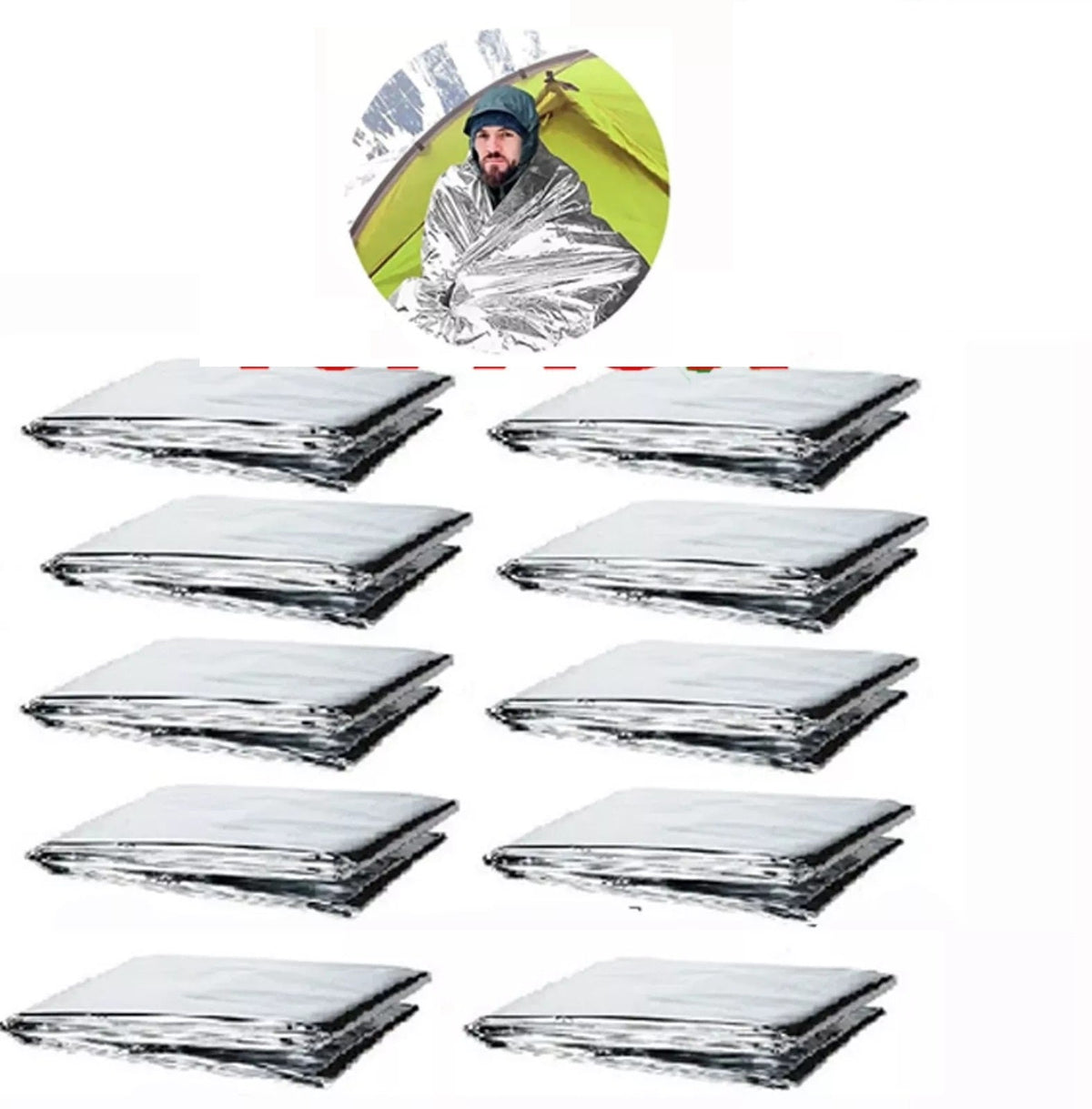 Notfall-Rettungsdecke – isolierende Mylar-Decke, 210×130 cm