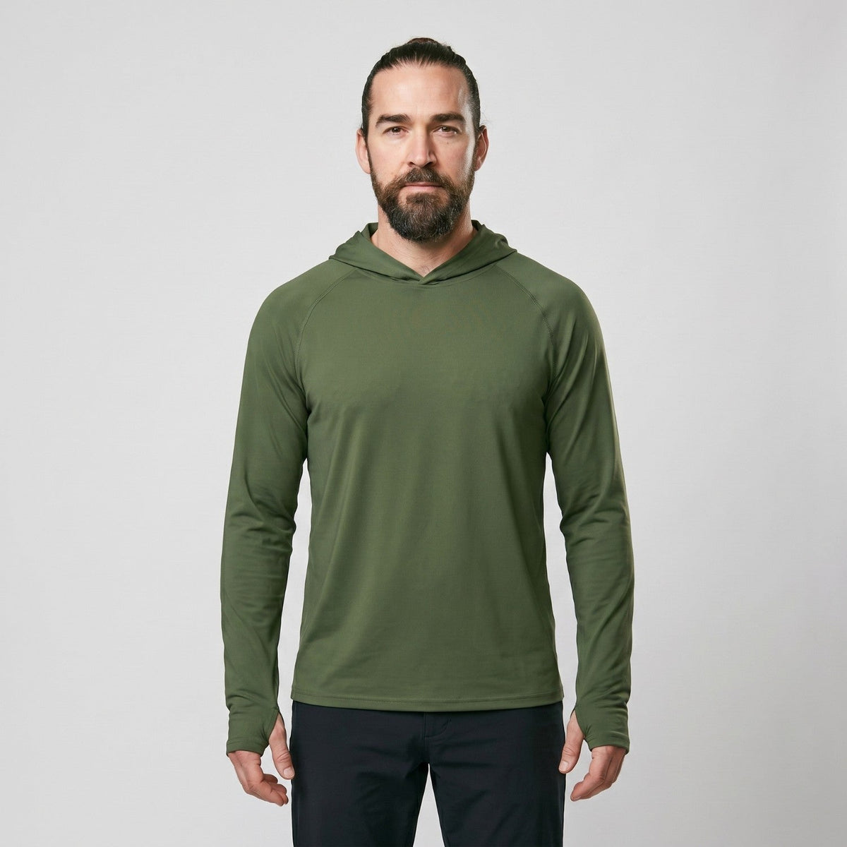 Herren UV-Hoodie UPF 50+ – leicht, schnelltrocknend mit Daumenschlaufen