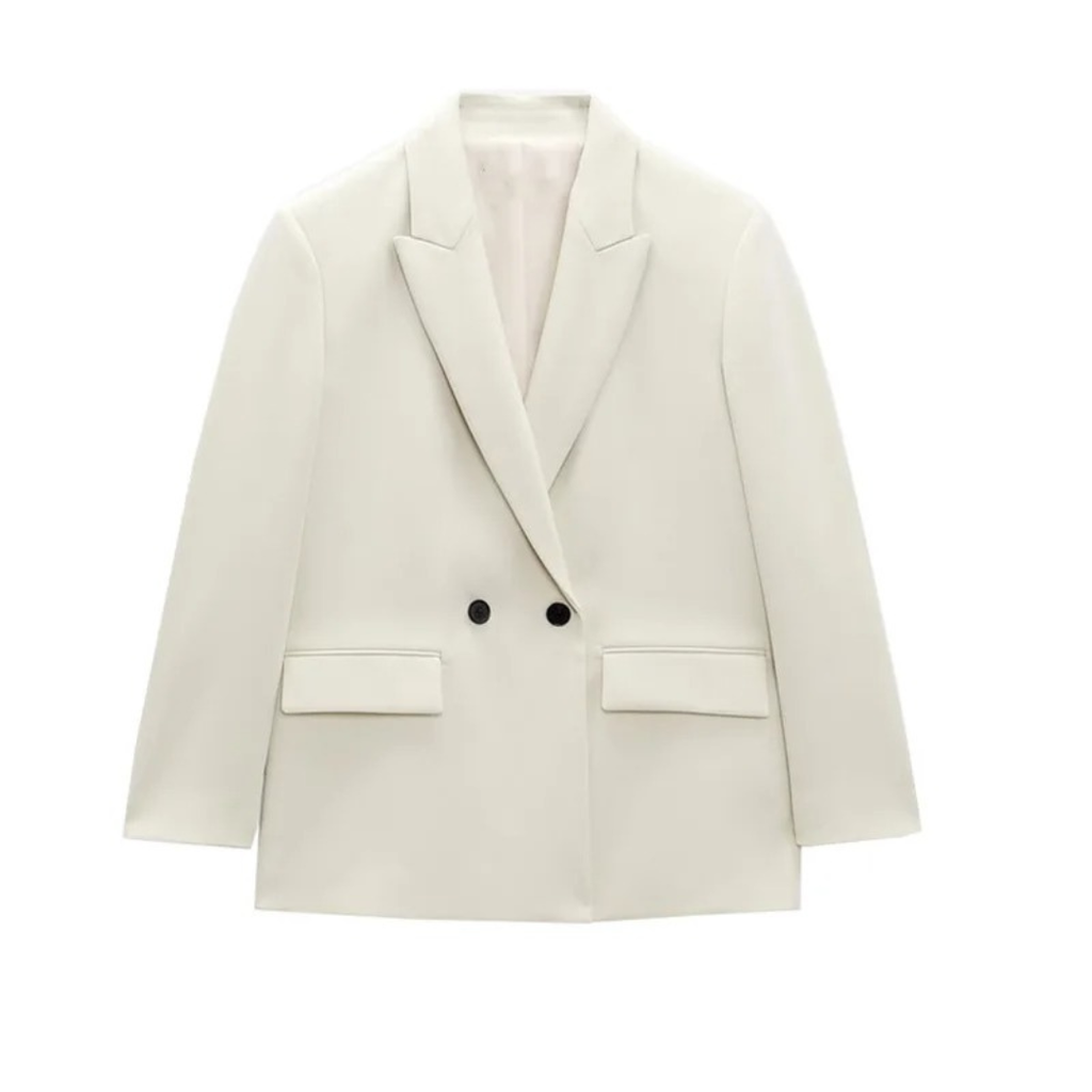 Mantel Damen mit Doppelreihigem Schnitt & Elegantem Office-Look – LioraBlaze Blazer