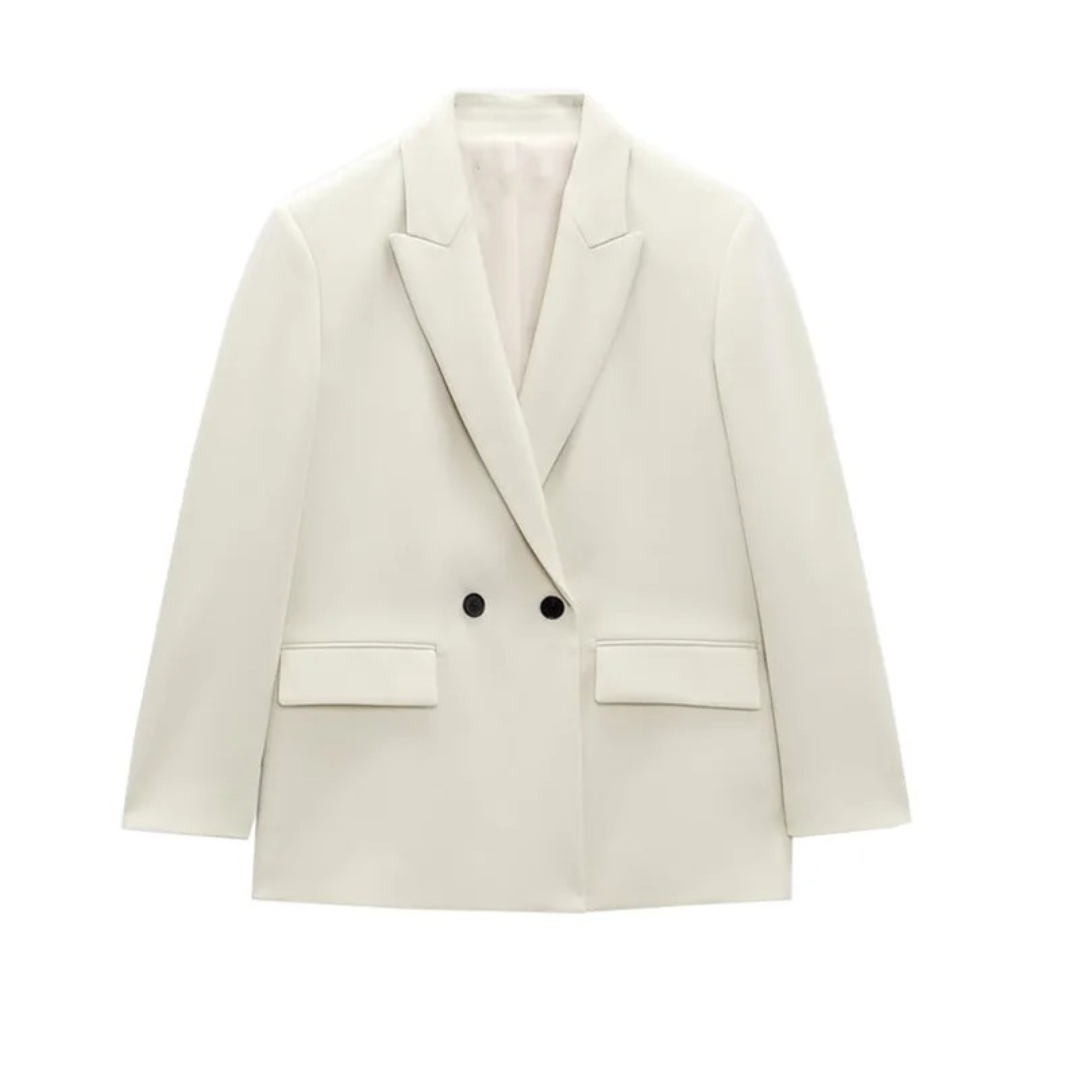 Mantel Damen mit Doppelreihigem Schnitt & Elegantem Office-Look – LioraBlaze Blazer