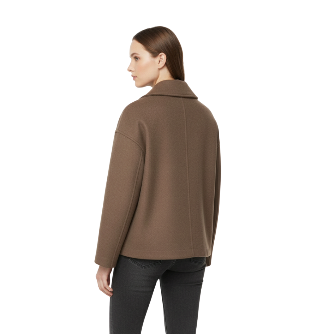 Damen Kurz geschnittener mantel – Vintage Zweireihige Jacke