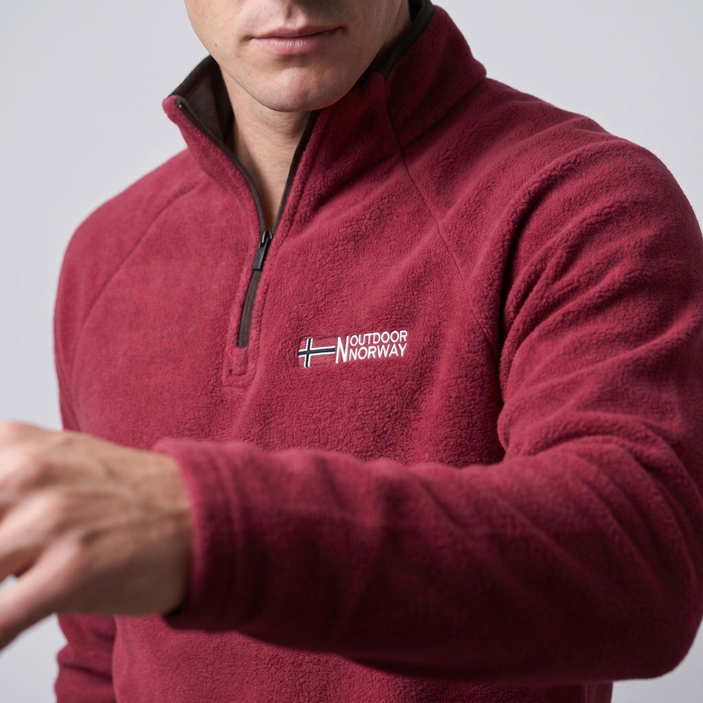 Herren Quarter-Zip Fleecepullover – leichter Fleece für Wandern und Camping