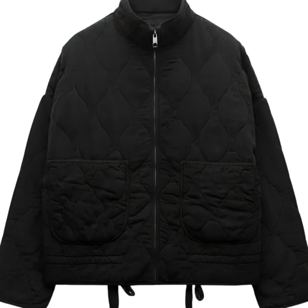 Mantel Damen gesteppt mit hohem Kragen & Taschen – QuiltaWarm Jacke