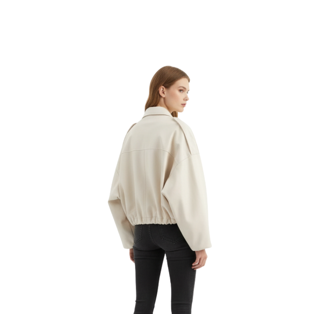 Damen Oversize Zip-Up Jacke – SoftFlow Urban Mantel