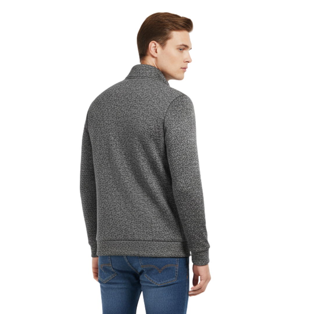 Herren Fleecejacke mit Reißverschluss – Thermo-Strick