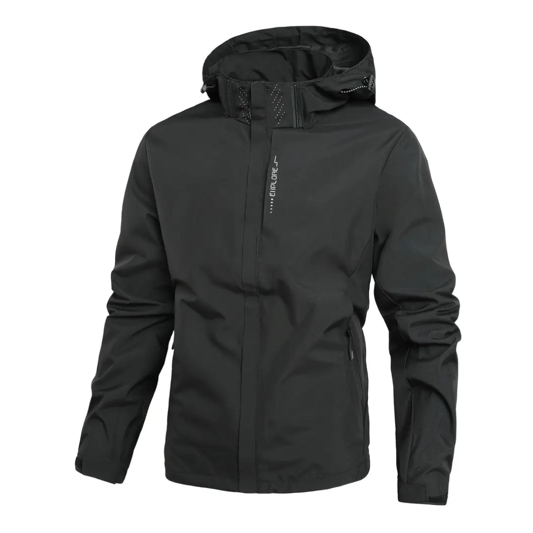 Herren Kapuzen-Wasserdichte Regenjacke – Legere Alltags-Regenjacke für Herren