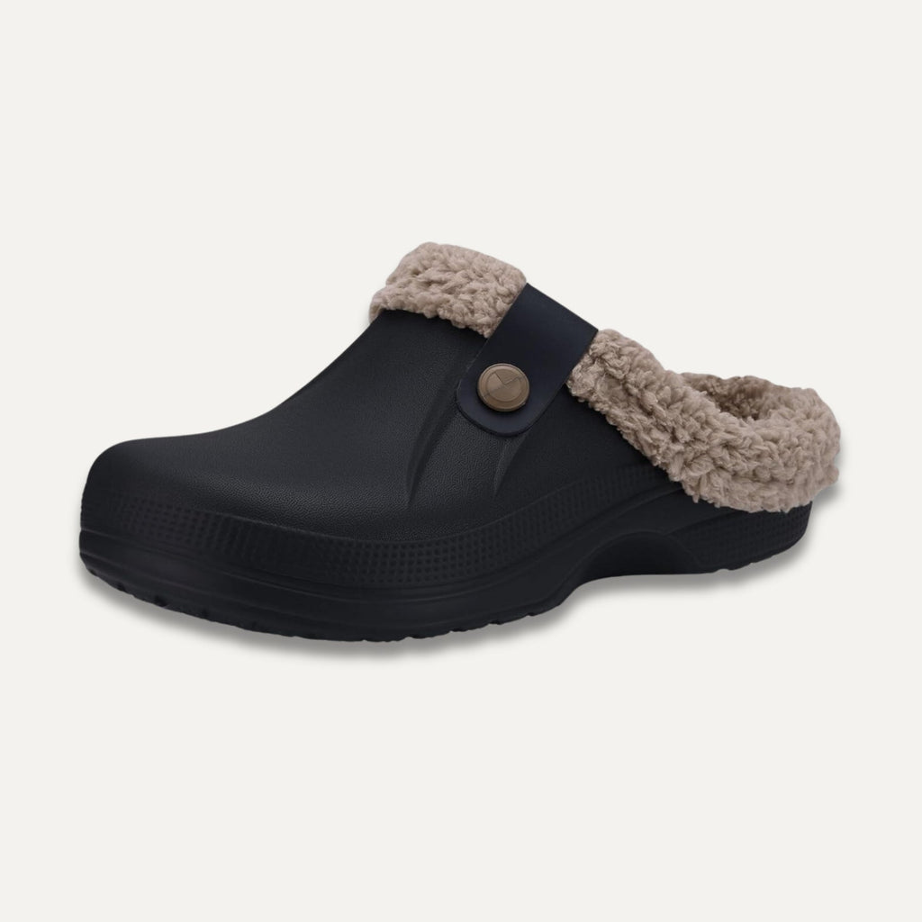 Kuschelige Comfort-Clog-Pantoletten mit rutschfester Sohle