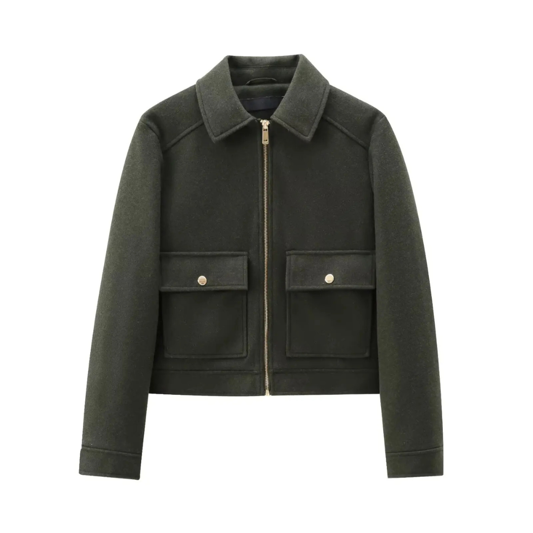 Mantel Damen mit Reißverschluss & Taschen – ZippaChic Kurzjacke