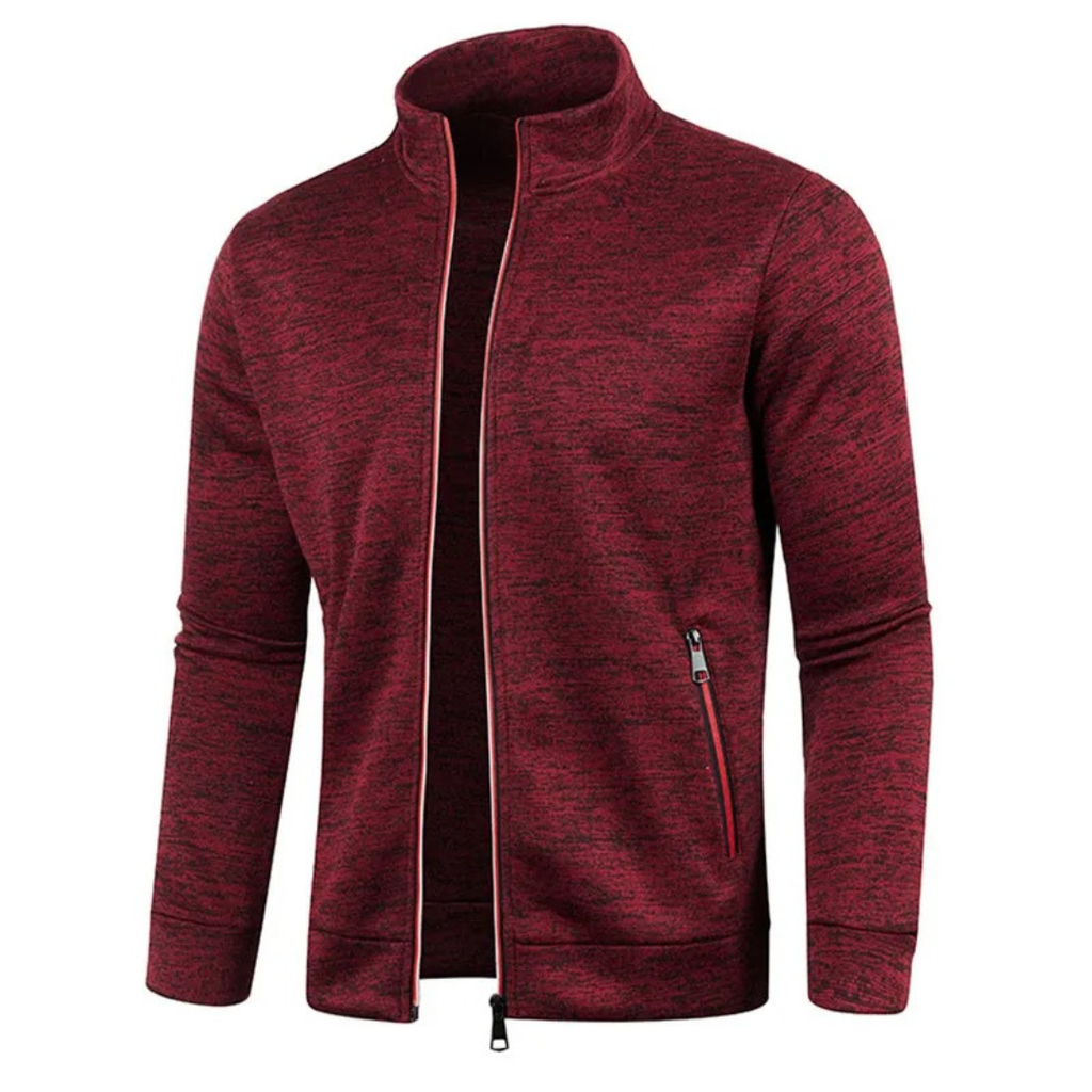 Herren Fleecejacke mit Reißverschluss – Thermo-Strick