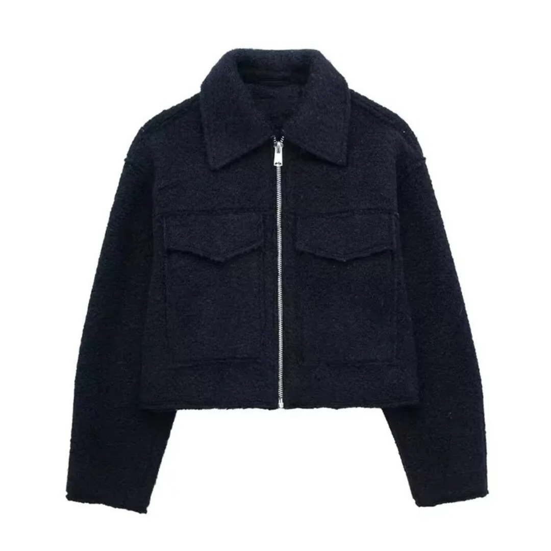 Mantel Damen mit Reißverschluss & Brusttaschen – NordVell Classic Jacket