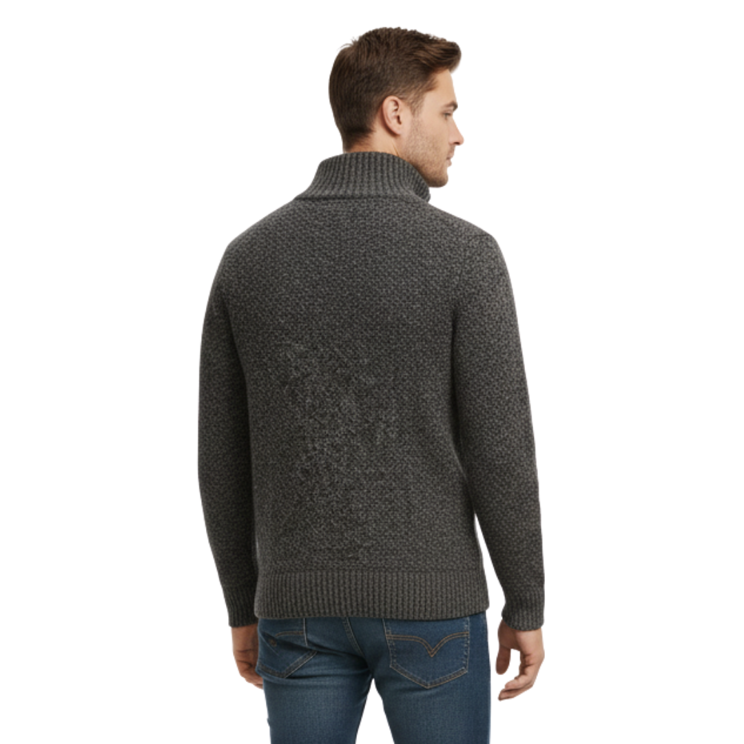 MerinoEdge Strickpullover mit Halb-Reißverschluss