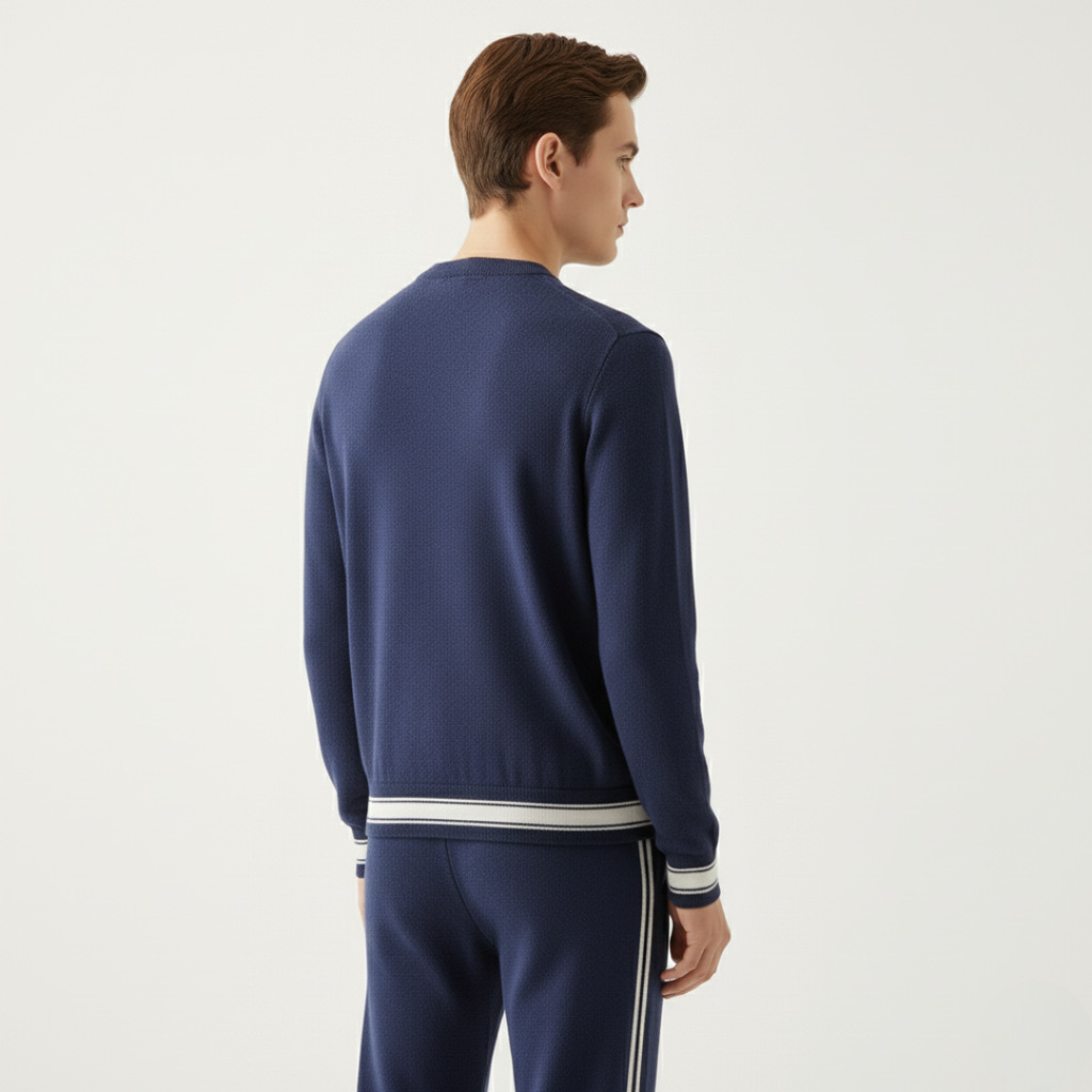 Herren Trainingsanzug – Zweiteiliges Set mit Pullover & Jogginghose | Weicher Strickanzug für Komfort & Stil