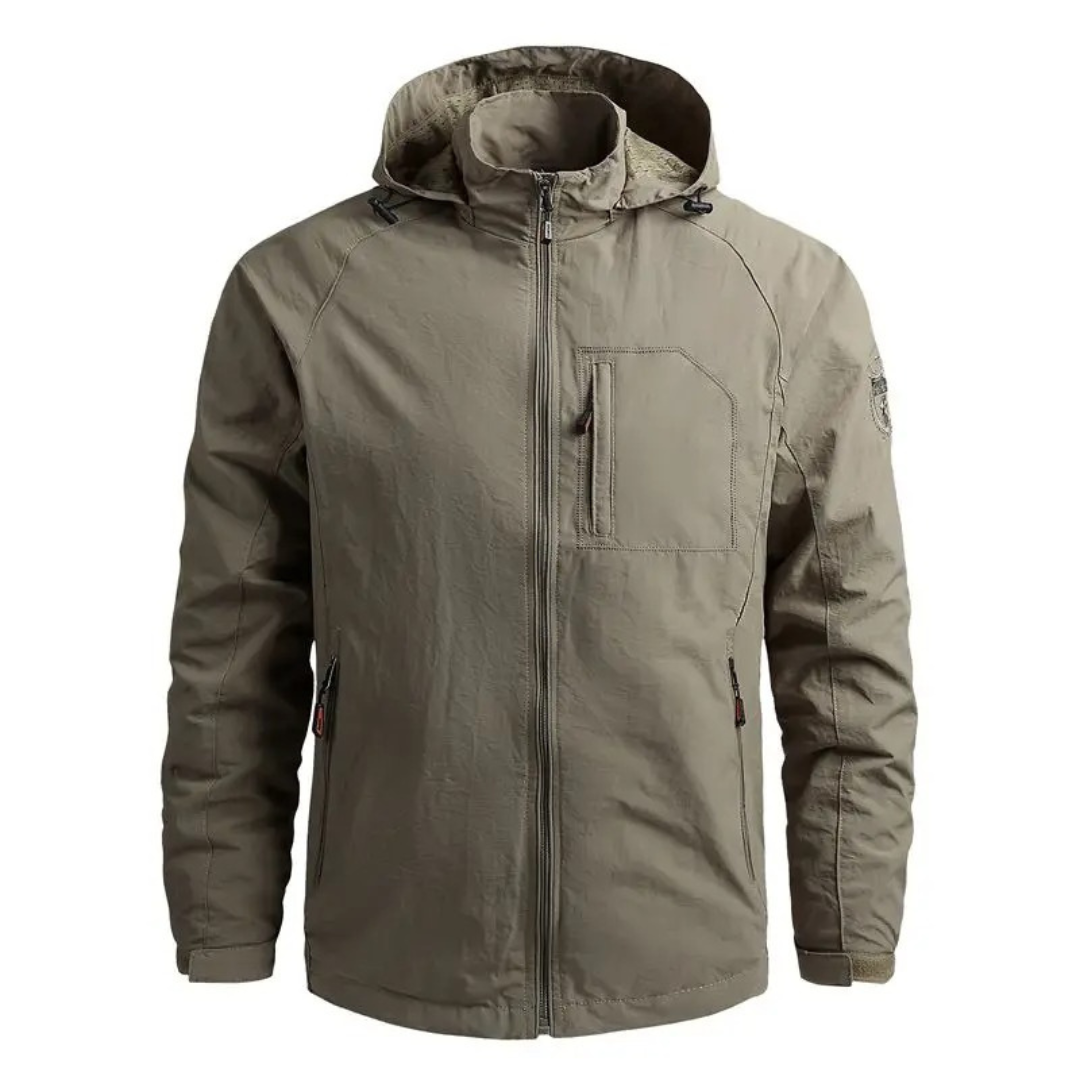 Wasserdichte Softshell-Taktikjacke für Herren – Outdoorjacke mit Kapuze