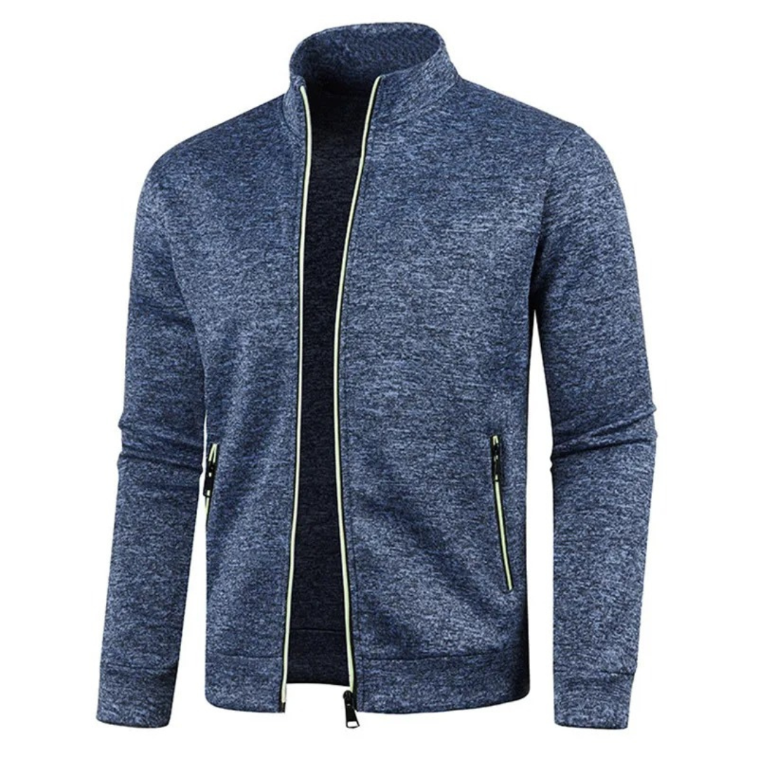Herren Fleecejacke mit Reißverschluss – Thermo-Strick