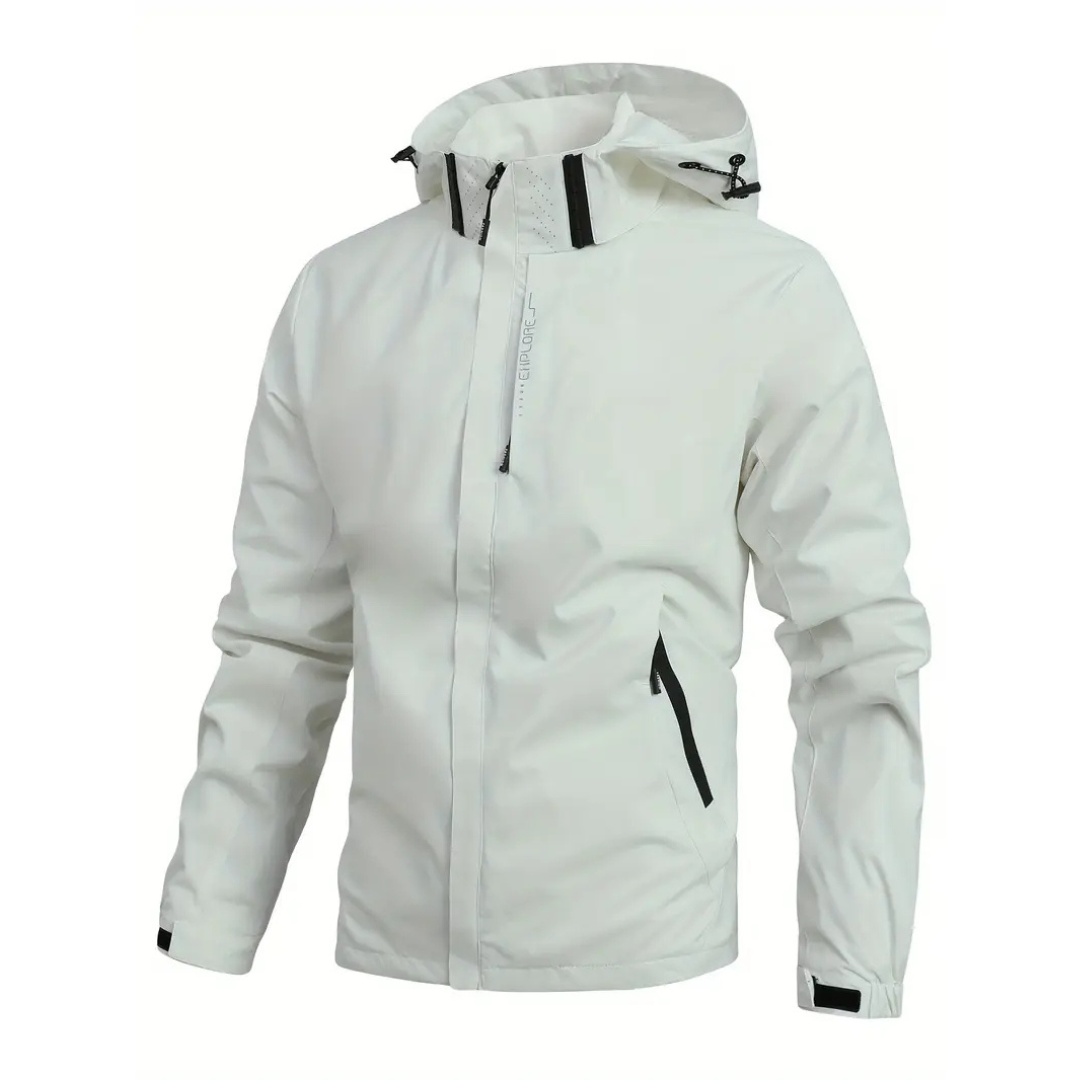 Herren Kapuzen-Wasserdichte Regenjacke – Legere Alltags-Regenjacke für Herren