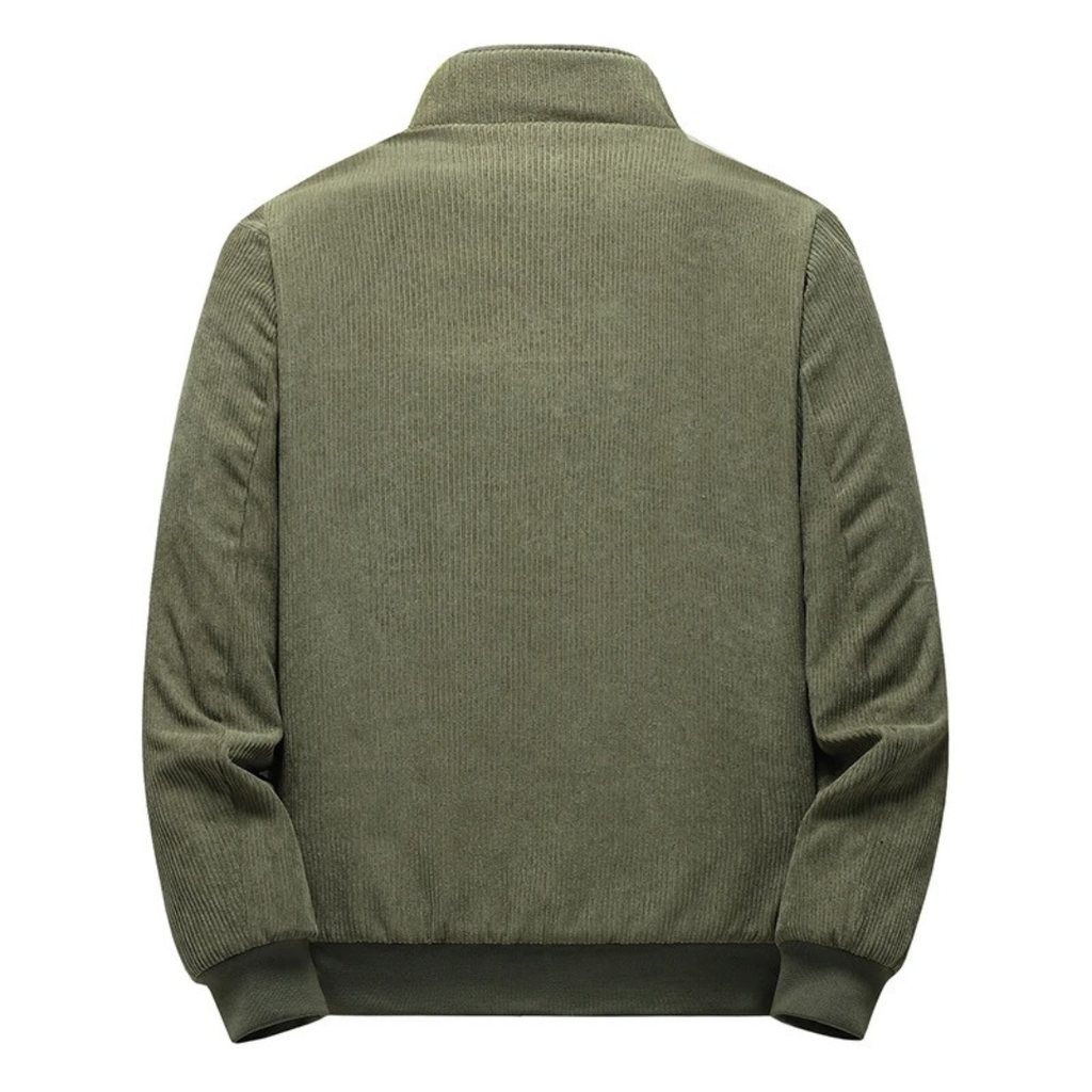 Herren Cordjacke mit Fleecefutter – Warme Winterjacke mit Reißverschluss