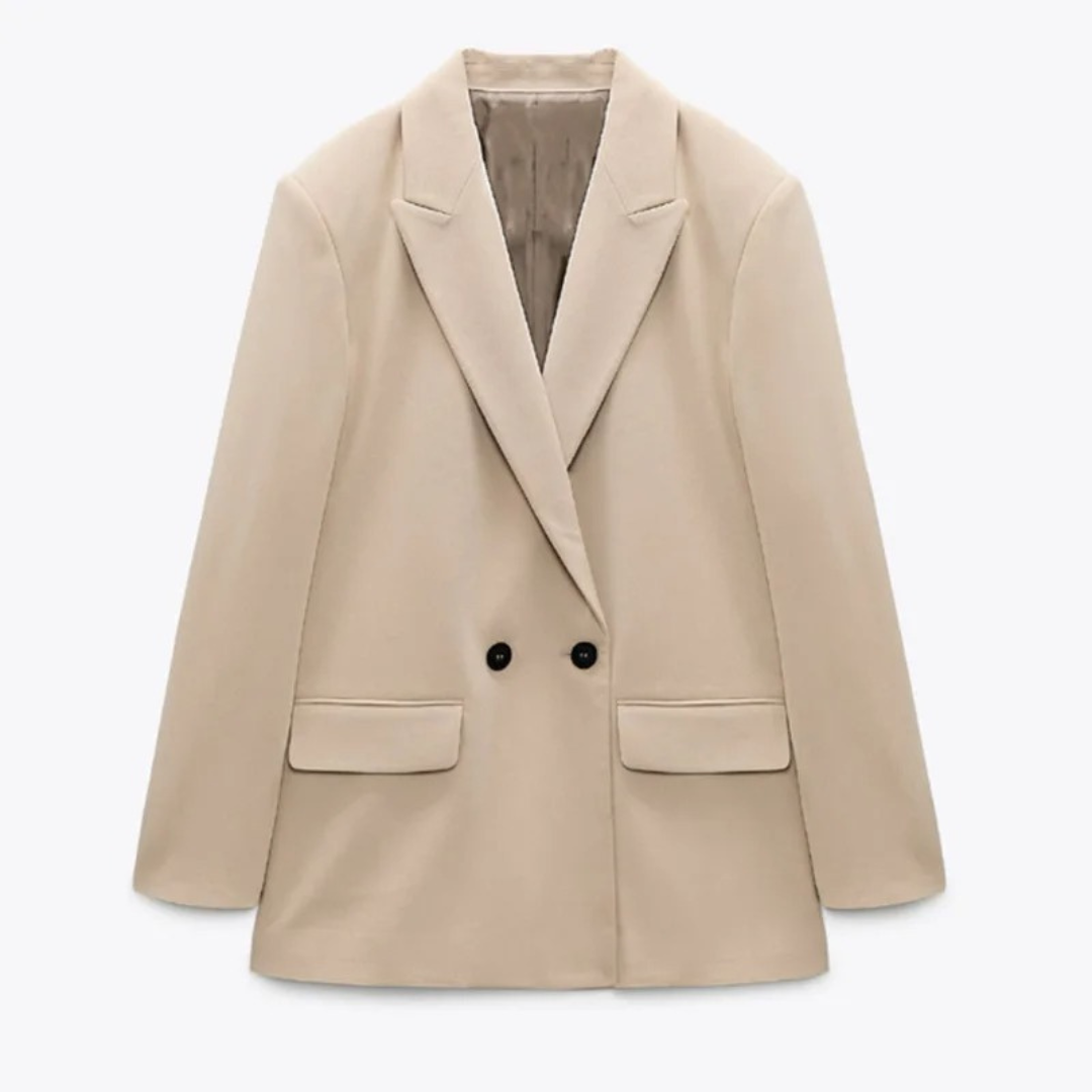Mantel Damen mit Doppelreihigem Schnitt & Elegantem Office-Look – LioraBlaze Blazer