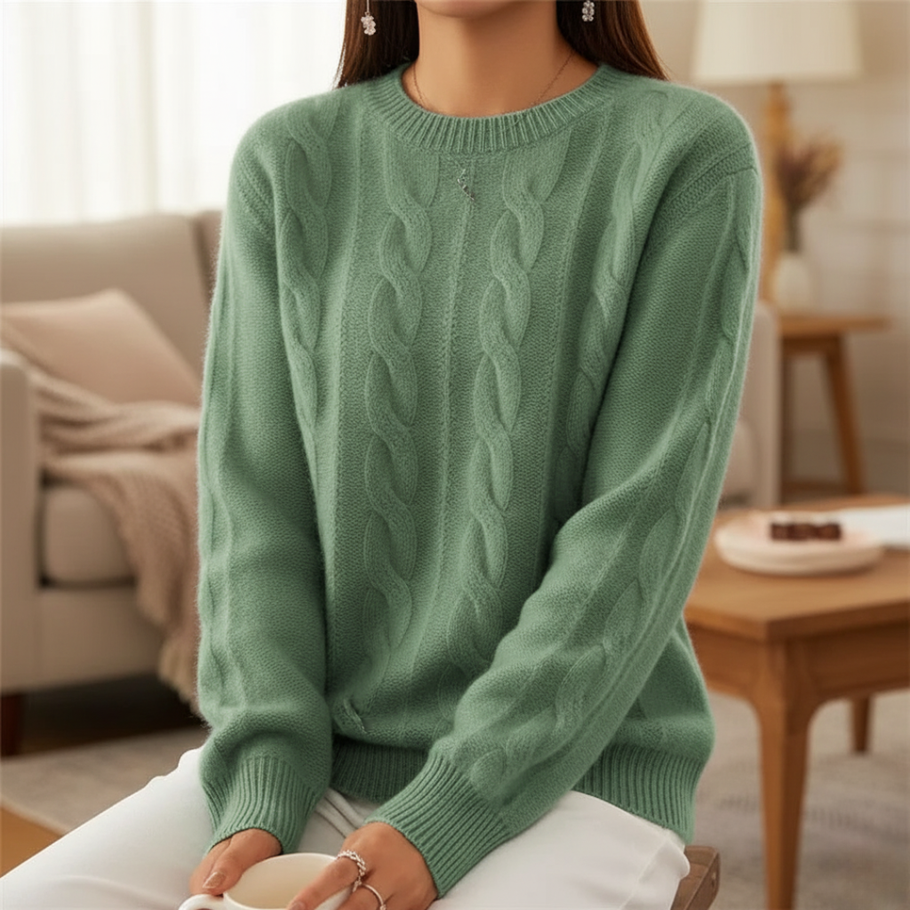 SoftKnit Zopfpullover