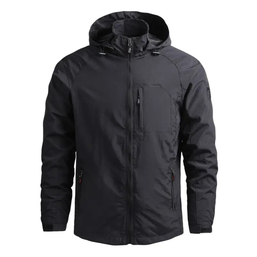 Wasserdichte Softshell-Taktikjacke für Herren – Outdoorjacke mit Kapuze