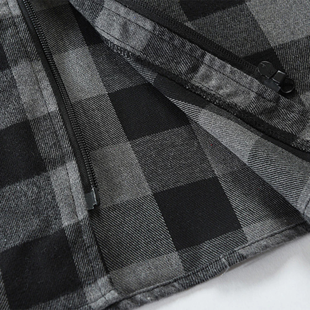 Flanell Kapuzenhemd mit Knopfleiste & atmungsaktivem Material – NordFlan Comfort Pullover
