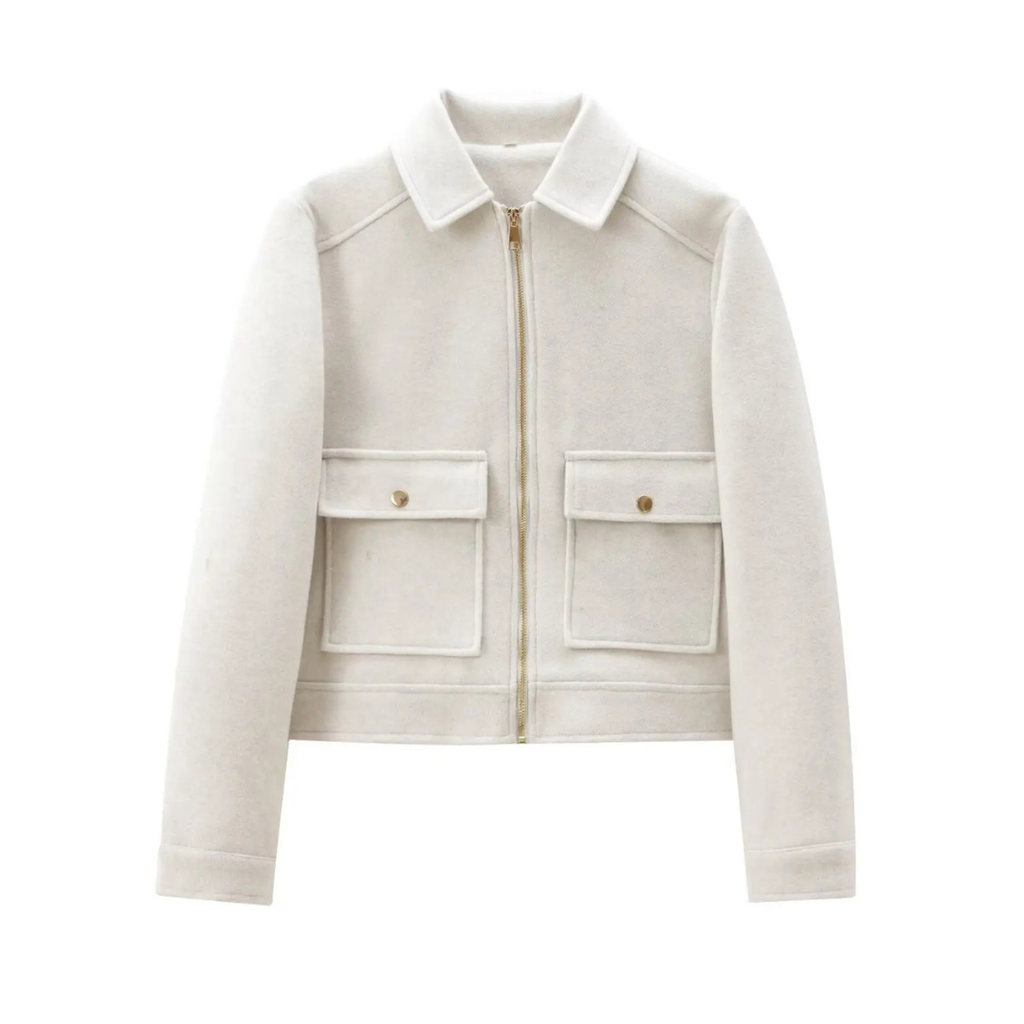 Mantel Damen mit Reißverschluss & Taschen – ZippaChic Kurzjacke