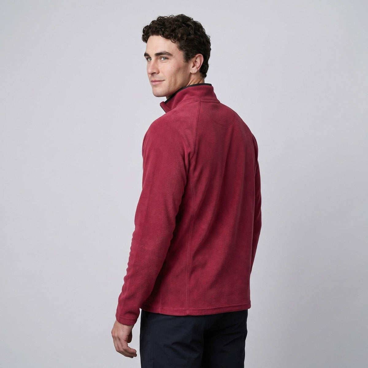 Herren Quarter-Zip Fleecepullover – leichter Fleece für Wandern und Camping