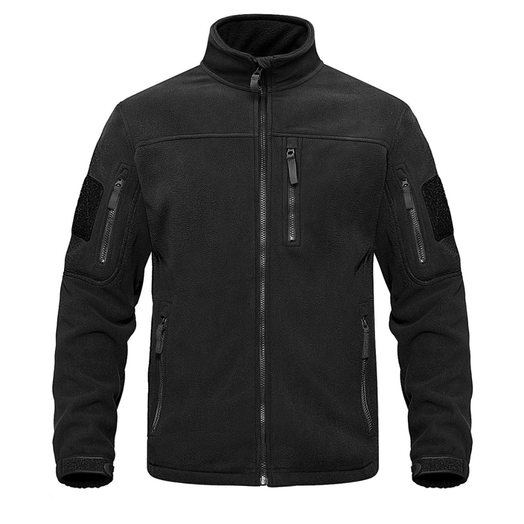 Herren Thermo-Fleecejacke – Taktische Outdoorjacke mit Reißverschluss