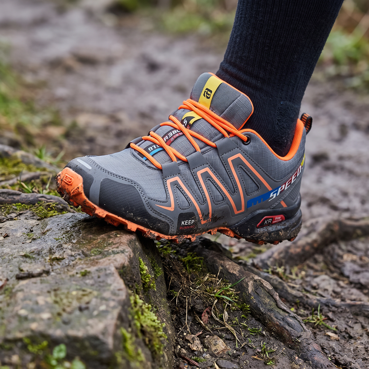 Herren Trailschuhe leicht – griffige Stollensohle