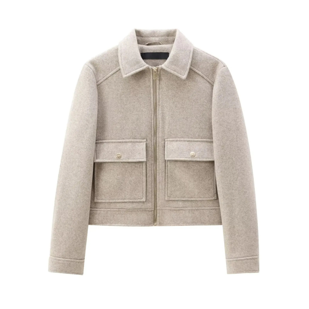 Mantel Damen mit Reißverschluss & Taschen – ZippaChic Kurzjacke