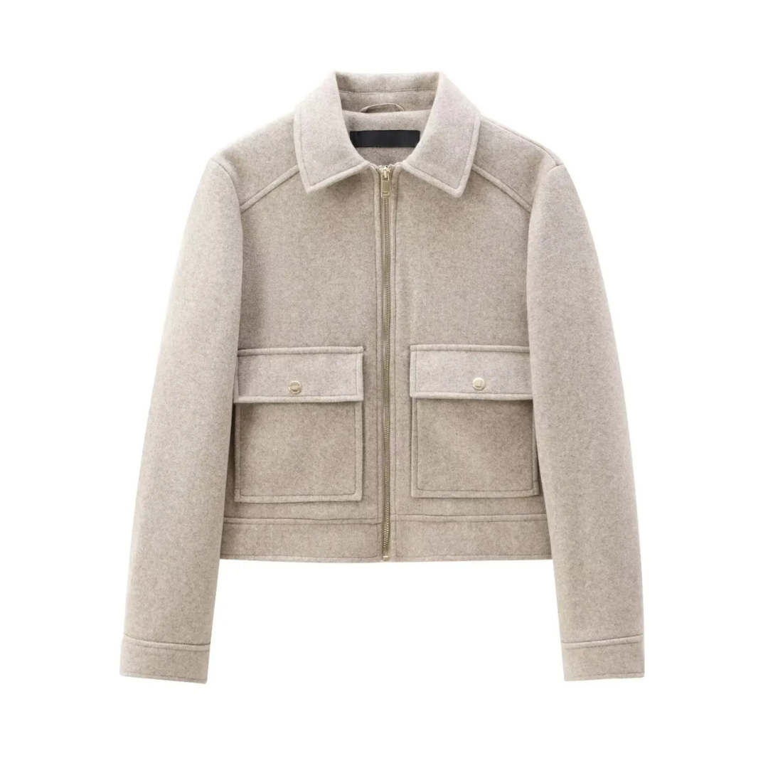 Mantel Damen mit Reißverschluss & Taschen – ZippaChic Kurzjacke
