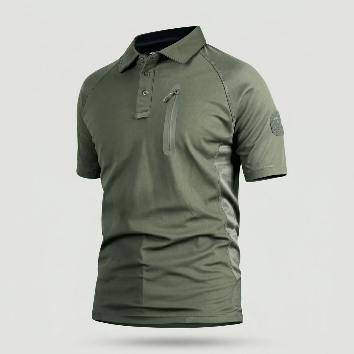 Herren Schnelltrocknendes Polo-Shirt mit Reißverschlusstasche