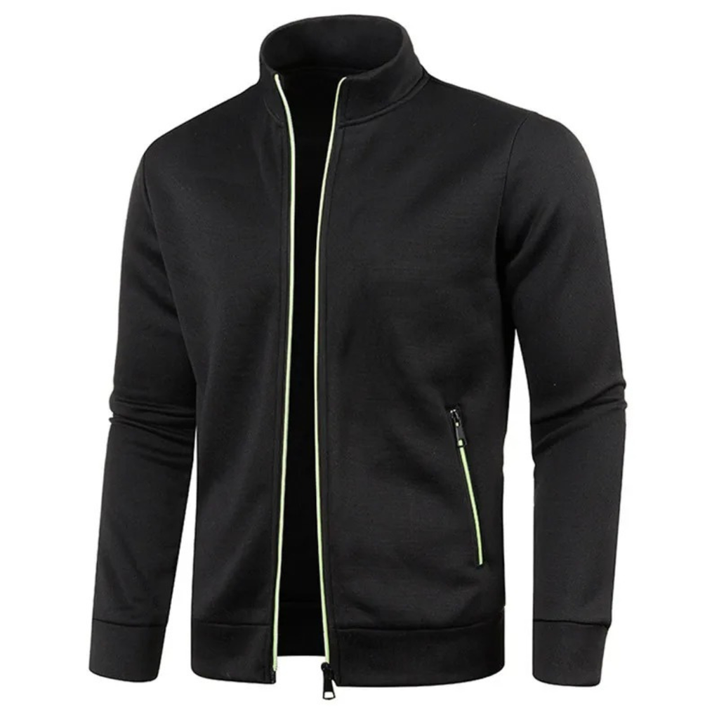 Herren Fleecejacke mit Reißverschluss – Thermo-Strick
